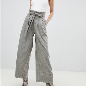 High waisted pleated pants- olive green